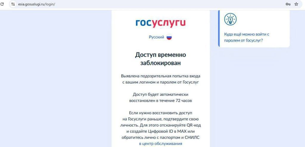 Включенный VPN может заблокировать доступ к Госуслугам на трое суток