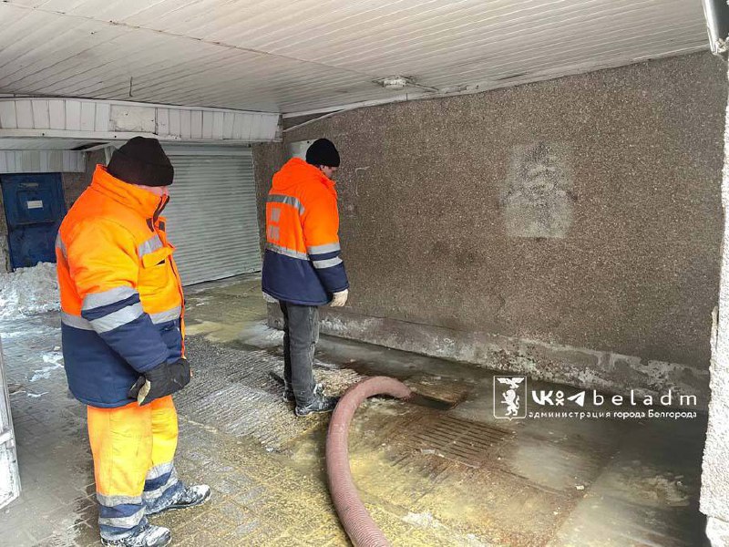 Ликвидация подтопления в подземном переходе «Сокол»