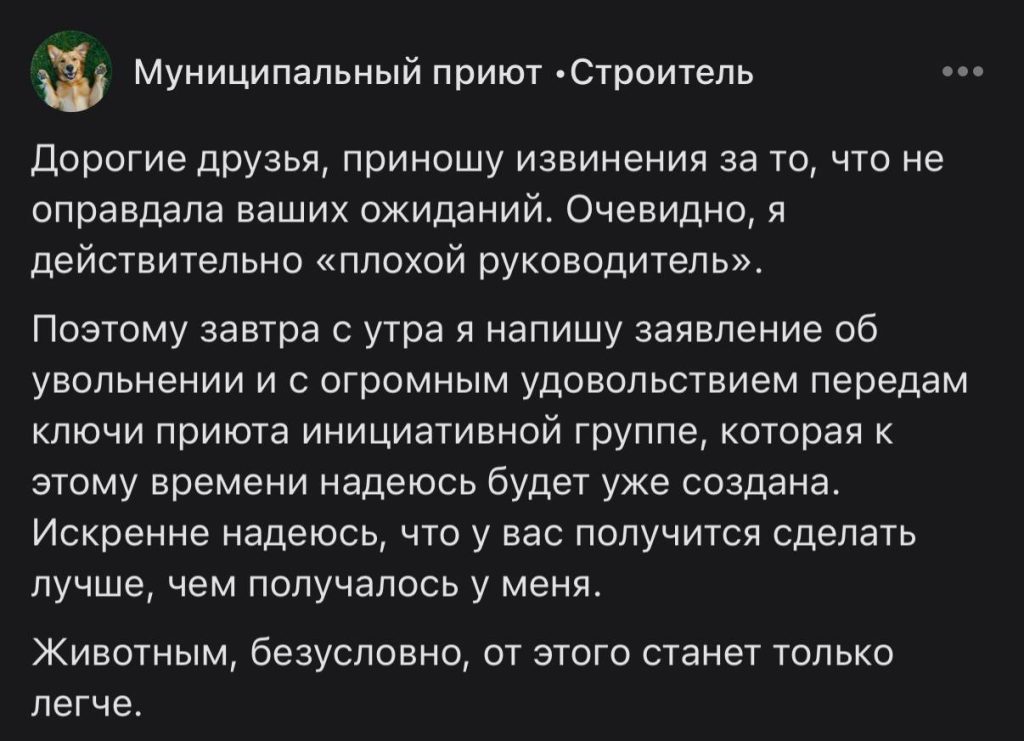 Руководитель приюта в Яковлевском районе уходит в отставку после инцидента с собаками