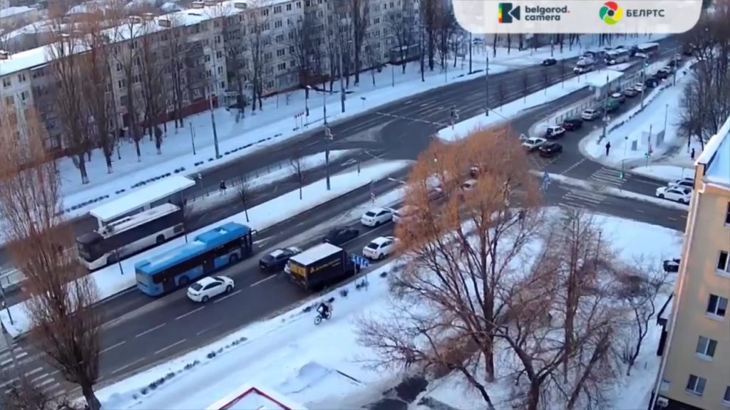 Столкновение двух автомобилей на улице Щорса в Белгороде