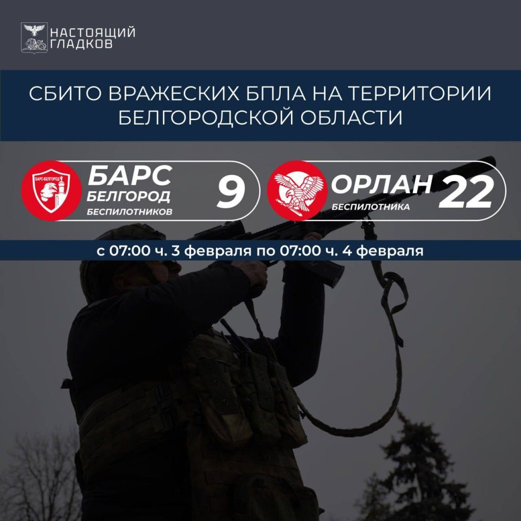 За сутки в Белгородской области уничтожено 31 вражеский беспилотник