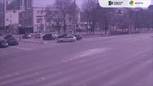 Авария на перекрёстке проспекта Богдана Хмельницкого и улицы Мичурина