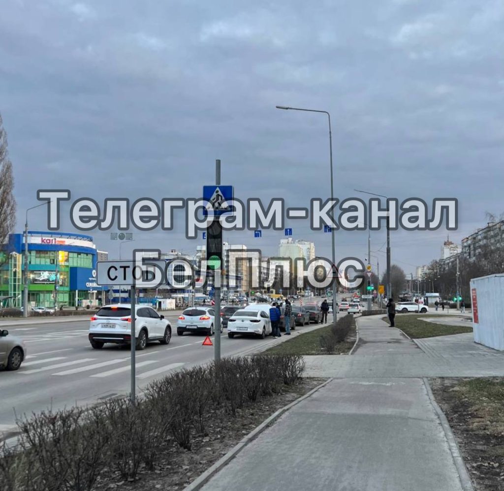 Массовое ДТП на улице Щорса в Белгороде: столкнулись четыре автомобиля