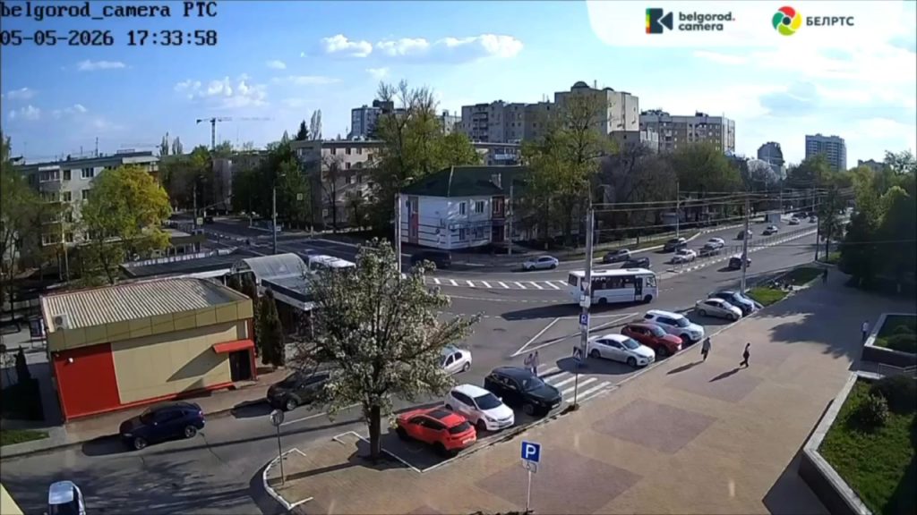 Опубликованы кадры момента ДТП с автобусом на улице Мичурина