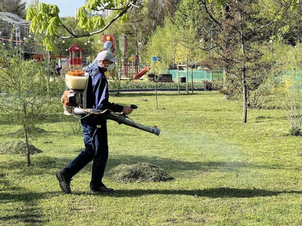 Акарицидная обработка в урочище Оскочное: защита от клещей 8 мая